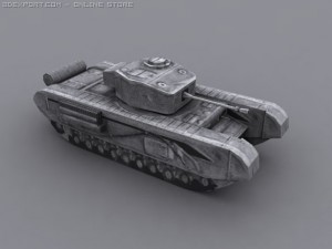 churchill mk iii a20 Model 3D
