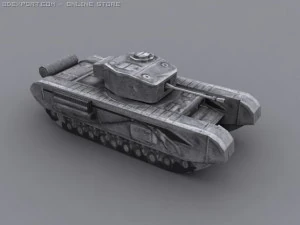 churchill mk iii a20 3D Model