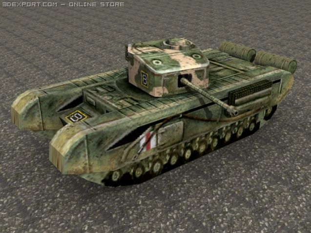 churchill mk iv a22 Modello 3D .c4d .max .obj .3ds .fbx .stl .blend 