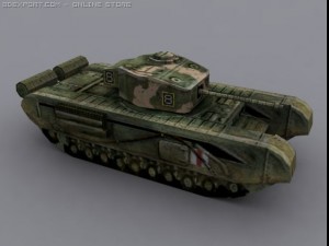 churchill mk iv a22 Modello 3D