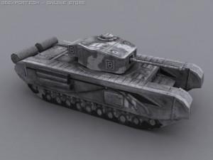 churchill mk iv a22 Modello 3D