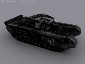 churchill mk iv a22 Modello 3D