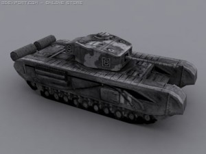 churchill mk iv a22 Modello 3D