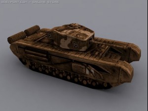 churchill mk iv a22 Modello 3D