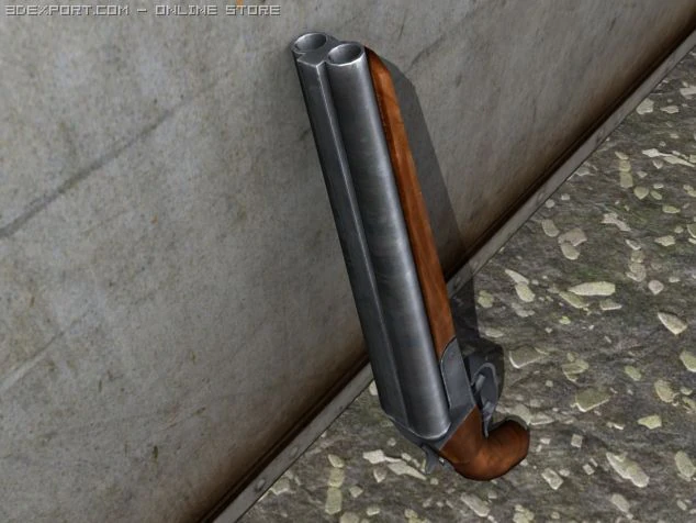 sawedoff shotgun 3D Model .c4d .max .obj .3ds .fbx .stl .blend 