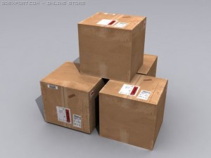 cardboard box Model 3D