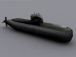 nuclear submarine Model 3D