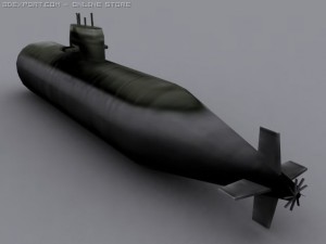 nuclear submarine Model 3D