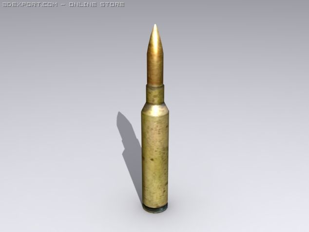 rifel bullet 3D Model .c4d .max .obj .3ds .fbx .stl .blend 