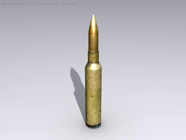 rifel bullet 3D Model .c4d .max .obj .3ds .fbx .stl .blend