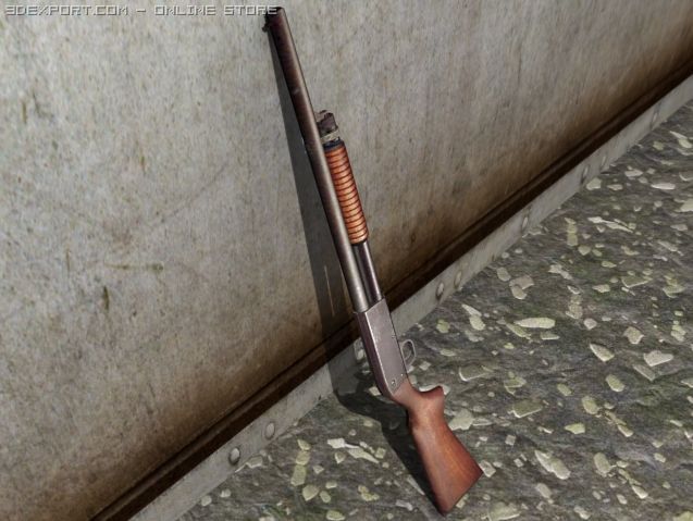 remington 870 Model 3D .c4d .max .obj .3ds .fbx .stl .blend 