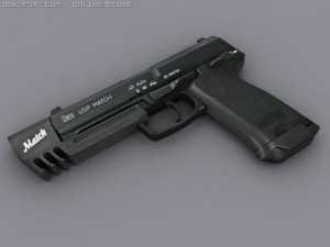 heckler koch usp match 3D-Modell