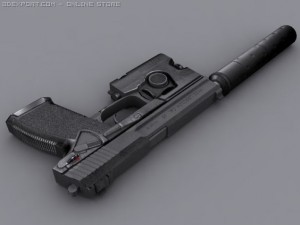 heckler  koch mk23 socom Model 3D