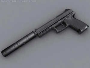 silenciador heckler koch mk23 Modelo 3D