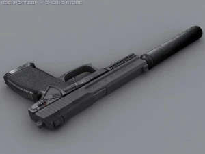 silenciador heckler koch mk23 Modelo 3D
