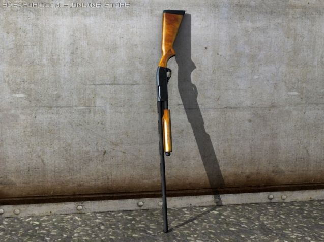 shotgun 3D 模型 .c4d .max .obj .3ds .fbx .stl .blend 