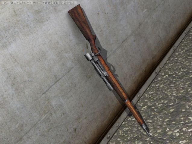 sniper rifle 3D Модель .c4d .max .obj .3ds .fbx .stl .blend 