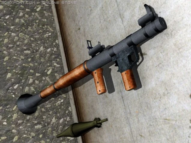 rocket propelled launcher 3D Model .c4d .max .obj .3ds .fbx .stl .blend
