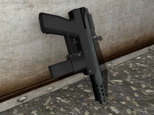 intratec tecdc9 3D 模型 .c4d .max .obj .3ds .fbx .stl .blend 