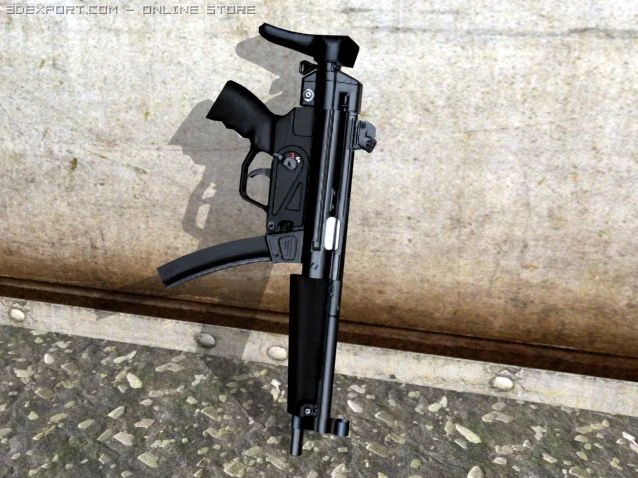 heckler  koch mp5 3D Model .c4d .max .obj .3ds .fbx .stl .blend 