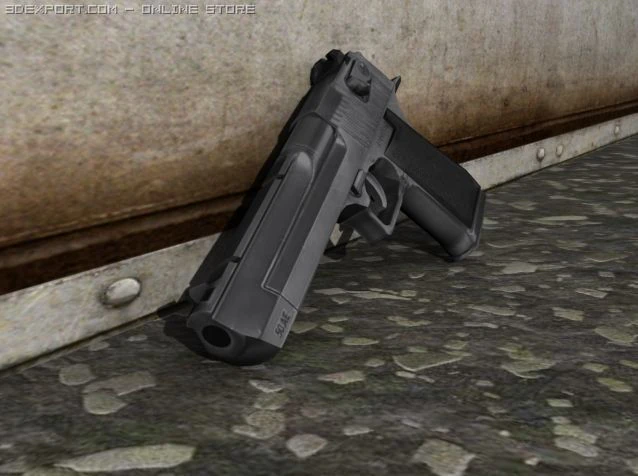 desert eagle 3D Model .c4d .max .obj .3ds .fbx .stl .blend 