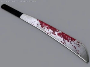 bloody machete 3D Model