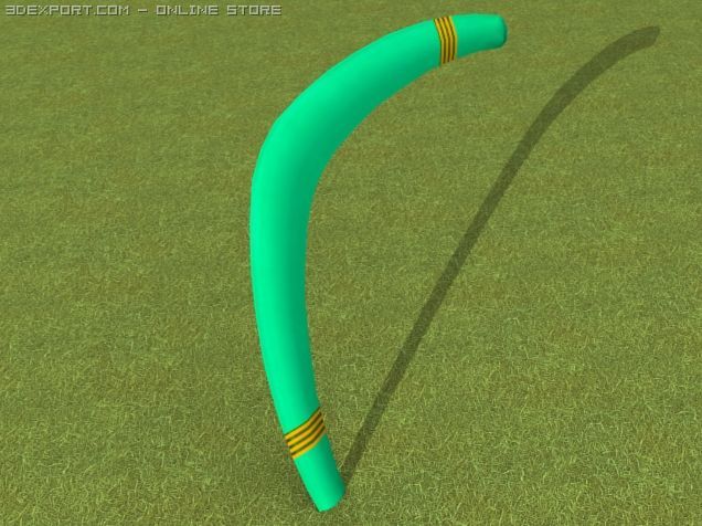 great boomerang 3D Model .c4d .max .obj .3ds .fbx .stl .blend 