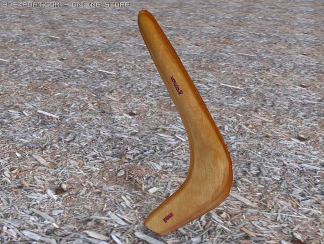 boomerang 3D Модель .c4d .max .obj .3ds .fbx .stl .blend 