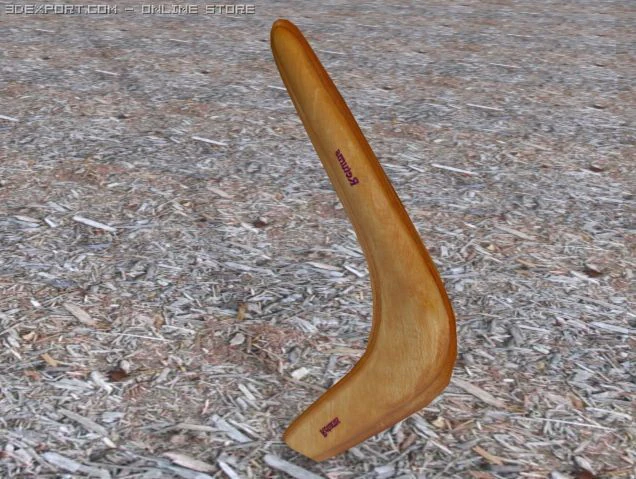 boomerang 3D Model .c4d .max .obj .3ds .fbx .stl .blend 