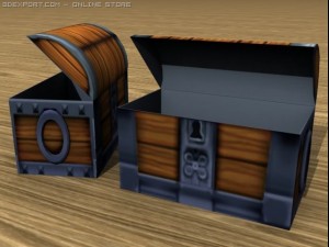 empty treasure chest 3D Model