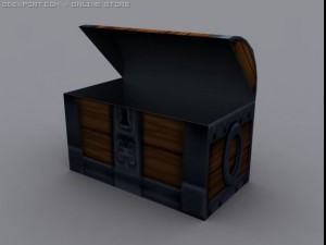 empty treasure chest Modelo 3D