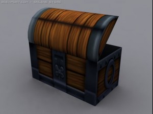 empty treasure chest Modelo 3D