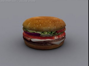 burger Model 3D
