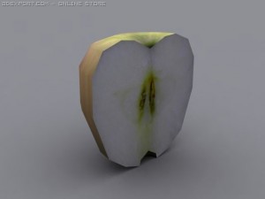 half apple Modello 3D
