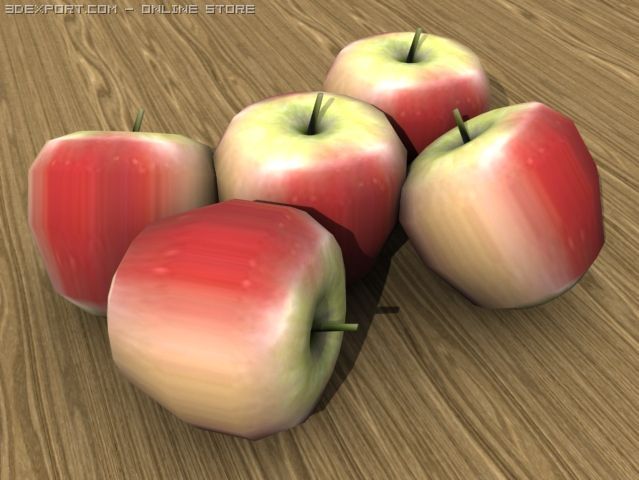 apple Modelo 3D .c4d .max .obj .3ds .fbx .stl .blend 
