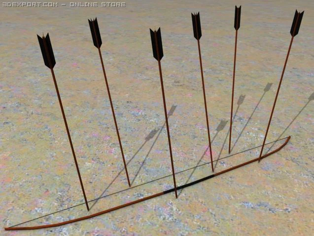 great bow 3D Model .c4d .max .obj .3ds .fbx .stl .blend 