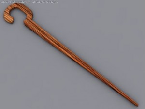wooden staff 3Dモデル