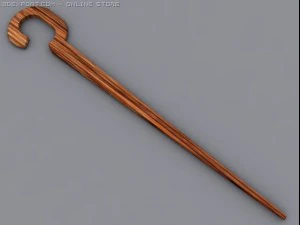 wooden staff 3D Model