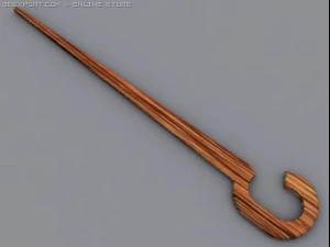 wooden staff 3D Model