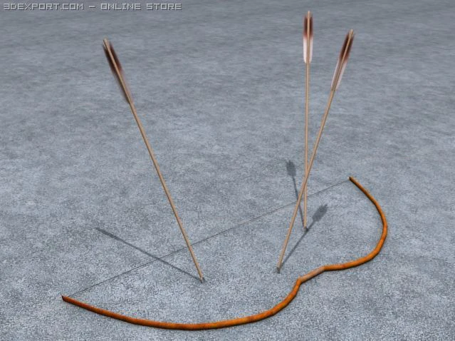 long bow 3D Model .c4d .max .obj .3ds .fbx .stl .blend 