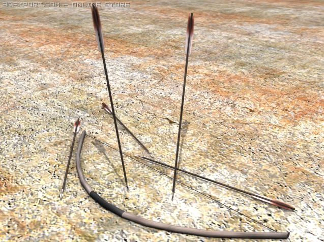 лук 3D Модель .c4d .max .obj .3ds .fbx .stl .blend 