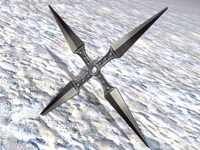 yuffies shuriken Modelo 3D .c4d .max .obj .3ds .fbx .stl .blend 