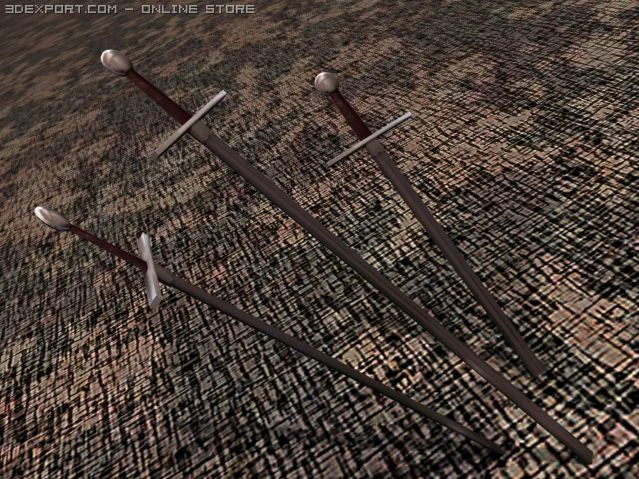 rusted sword 3D Model .c4d .max .obj .3ds .fbx .stl .blend