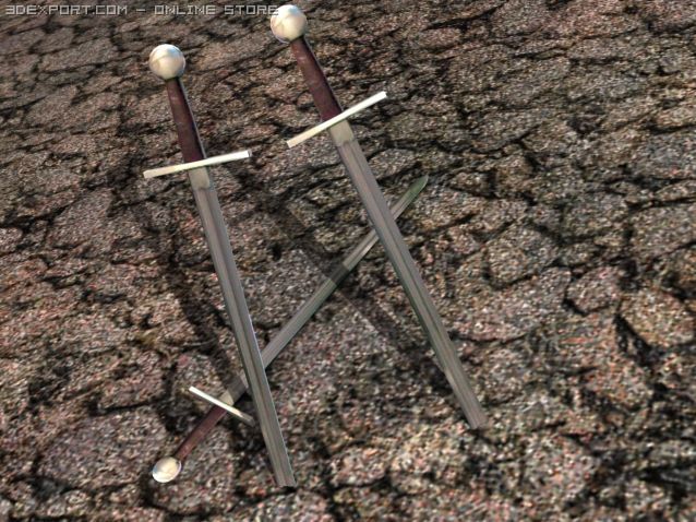 short sword 3D Model .c4d .max .obj .3ds .fbx .stl .blend 