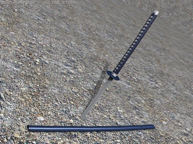 spada katana Modello 3D .c4d .max .obj .3ds .fbx .stl .blend 