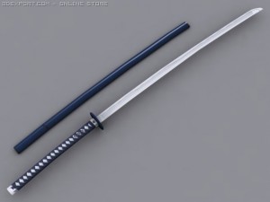 katana sword Model 3D