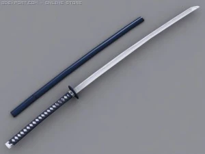 spada katana Modello 3D