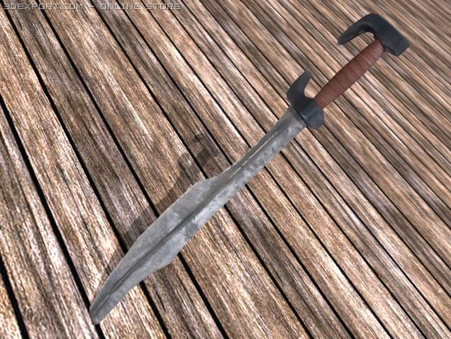pirate sword 3D Model .c4d .max .obj .3ds .fbx .stl .blend 