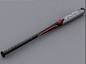 aluminum baseball bat 3D Model