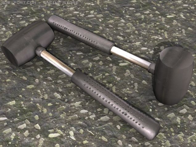 rubber mallet Modelo 3D .c4d .max .obj .3ds .fbx .stl .blend 